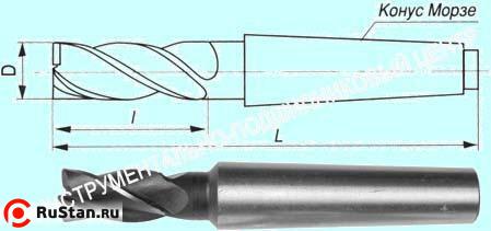 Фреза Концевая d63,0х180х338 к/х  Р18  Z=6 КМ5 "CNIC" фото №1