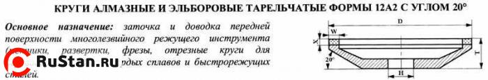 Круг алмазный 12А2-20град (тарельчатый) 125х10х2х16х32 АС4 200/160 100% В2-01 32,0 карат фото №1 Круг алмазный 12А2-20град (тарельчатый) 125х10х2х16х32 АС4 200/160 100% В2-01 32,0 карат фото №1