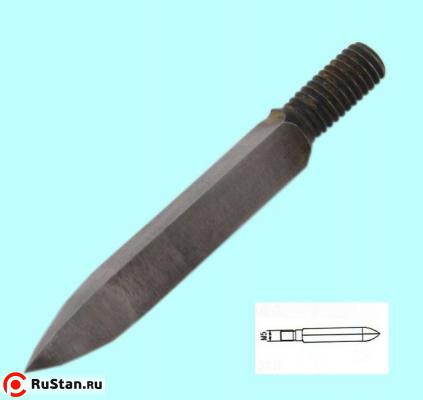 Лезвие трехгранное D40 Р6М5 хвостовик М5 фото №1