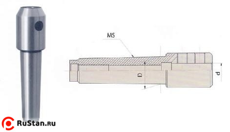 Патрон Фрезерный с хв-ком КМ3 (М12х1,75) для крепления инструмента с ц/хв d14мм (TY05A-6) "CNIC" фото №1
