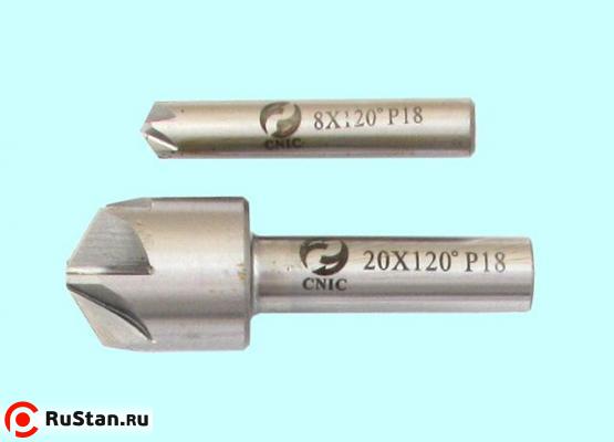 Зенковка d 20,0х24.0х 60 конус 120° dхв=10мм Р18 ц/х Z=6 DIN335A "CNIC" фото №1