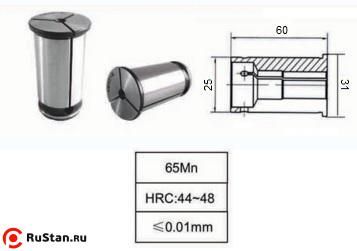 Цанга-втулка d 10,0х25мм L60мм тип С25 "CNIC" фото №1