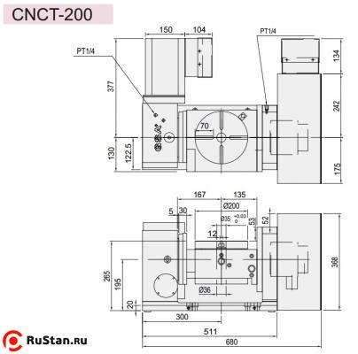 Размеры стола CNCT-200 фото №3 Размеры стола CNCT-200 фото №3