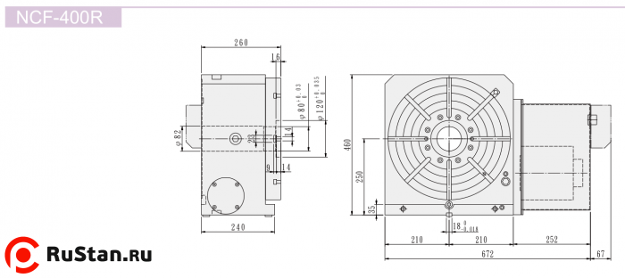 Размеры стола NCF-400R фото №2 Размеры стола NCF-400R фото №2