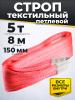Строп текстильный TOR СТП 5,0 т 8,0 м 150 мм (6:1) миниатюра №3