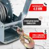 Лебедка ручная барабанная с тросом 1300кг  10м оцинкованная TOR FD двускоростная миниатюра №8