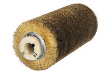 Брашировальная щетка валик Д130х410х30мм, ворс гофрированный стальной латунированный d0,20 мм, универсальная для JET JWDS-1632; JWDS-1836; JWDS-2244 и PM2244